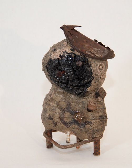 Sculpture titled "Fétiche à tête brûl…" by Sèvange, Original Artwork, Other