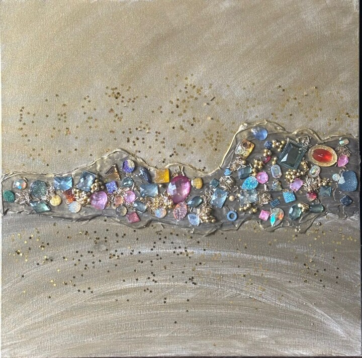 Painting titled "Nebulaire Kiezelkun…" by Sevdie Redzhebova, Original Artwork, Jewelry