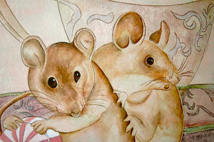 Peinture intitulée "Le rat des villes e…" par Art Magnitude, Œuvre d'art originale