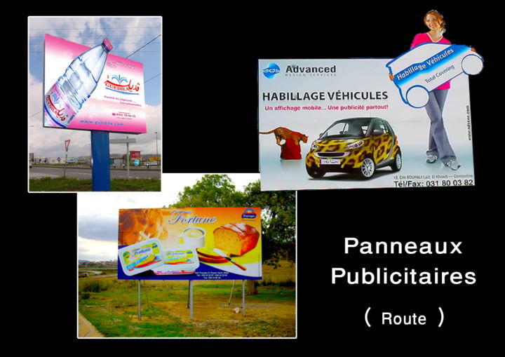 Artes digitais intitulada "Panneaux Publicitai…" por Allal Babouri, Obras de arte originais