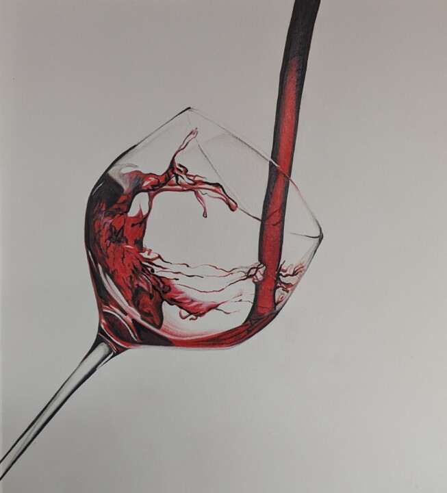 Рисунок под названием "Un ballon" - Johnny Rinkel, Подлинное произведение искусства, Карандаш