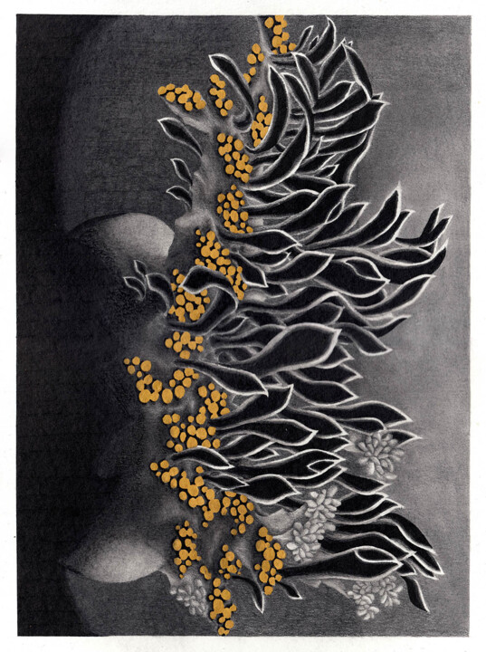 Dessin intitulée "Ökoton - Première L…" par Séverine Bourgeois, Œuvre d'art originale, Graphite