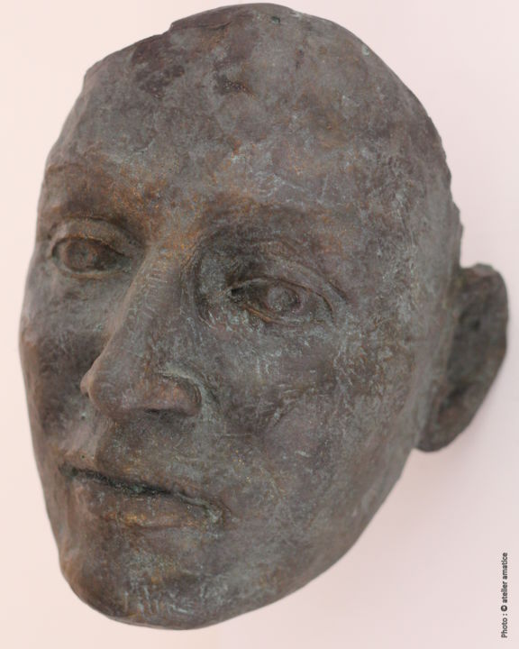 Sculpture intitulée "La tête dans les nu…" par Sev, Œuvre d'art originale