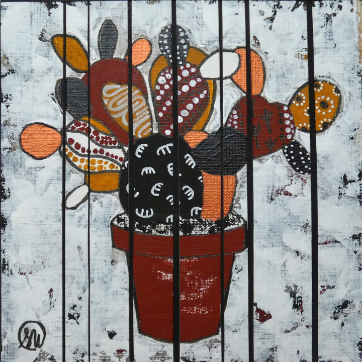 "Cactus aborigène dé…" başlıklı Tablo Séverine Piques (WOERLY) tarafından, Orijinal sanat, Akrilik