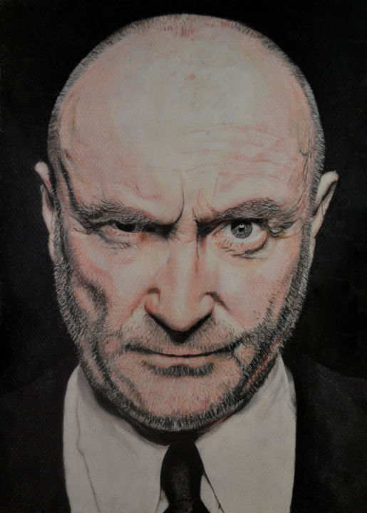 Painting titled "phil-collins.jpg" by Sevi Spanou, Original Artwork, Other