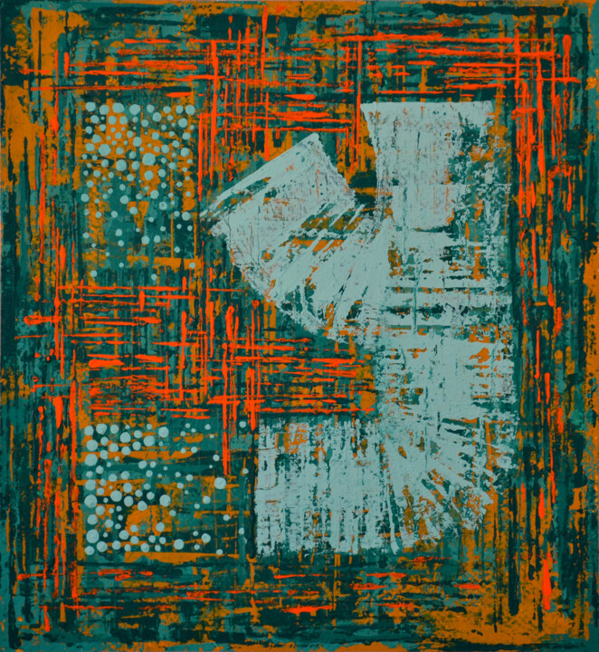 Malerei mit dem Titel "Colorful Spots (052)" von Sevil Ahmadian, Original-Kunstwerk, Acryl