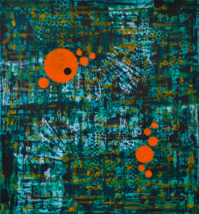 Malarstwo zatytułowany „Colorful Spots (118)” autorstwa Sevil Ahmadian, Oryginalna praca, Akryl