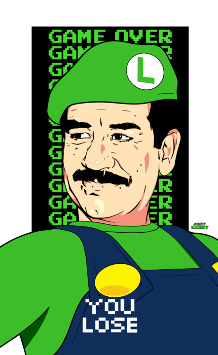 Rysunek zatytułowany „Sadam Luigi (  You…” autorstwa Sexy Rabbit, Oryginalna praca, Fotografia cyfrowa