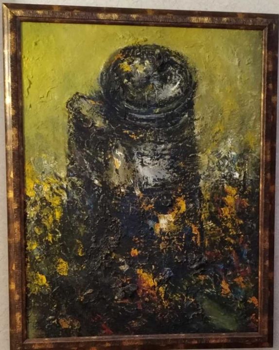 Картина под названием "Тень Девичьей Башни" - Artersvarovski, Подлинное произведение искусства, Масло