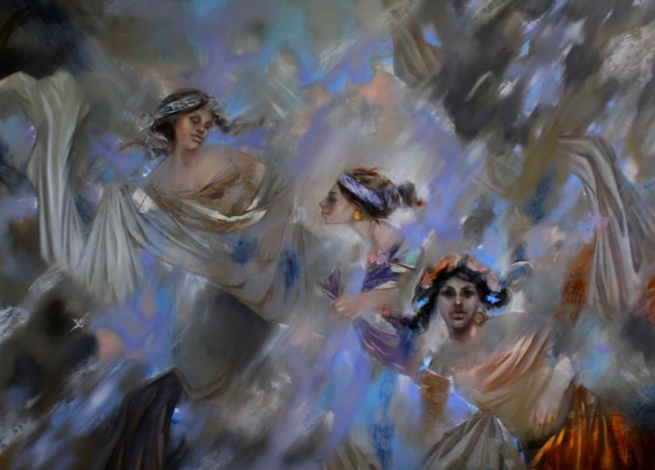 Pittura intitolato "Dream (150x207cm, o…" da Seyran Mejanyan, Opera d'arte originale, Olio Montato su Telaio per barella in…