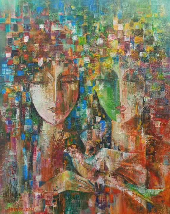 Peinture intitulée "Freedom (40x50cm oi…" par Seyran, Œuvre d'art originale, Huile Monté sur Châssis en bois