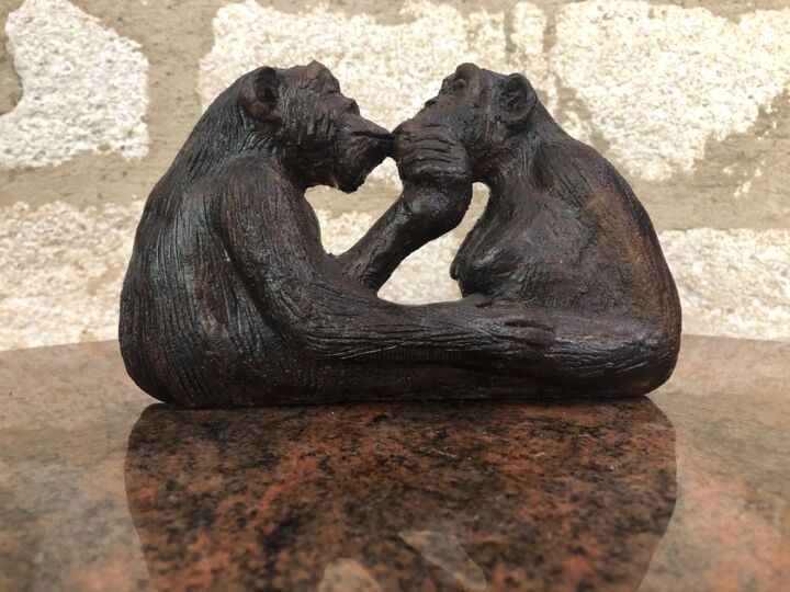 Sculpture intitulée "Reconciliation" par Seys Sculpture, Œuvre d'art originale, Terre cuite