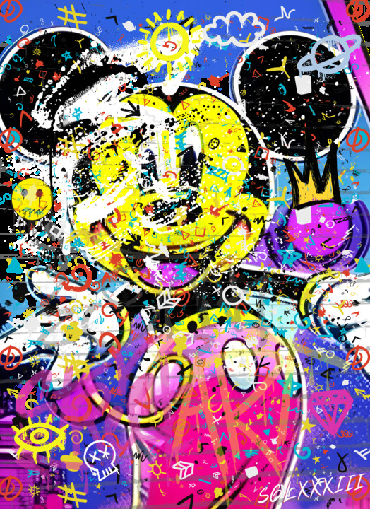 Digital Arts titled "Streetart mouse" by Sglxxxiii, Original Artwork, Digital Collage