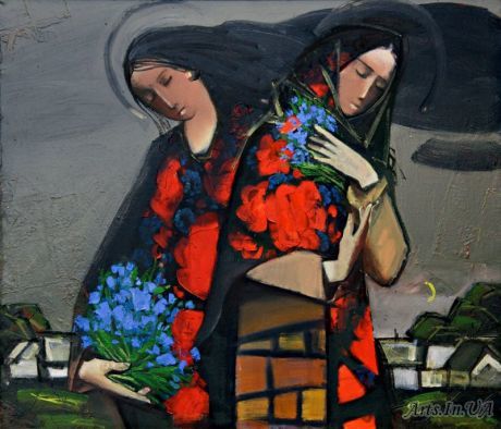Painting titled "Сестри" by Sgnojevoj, Original Artwork