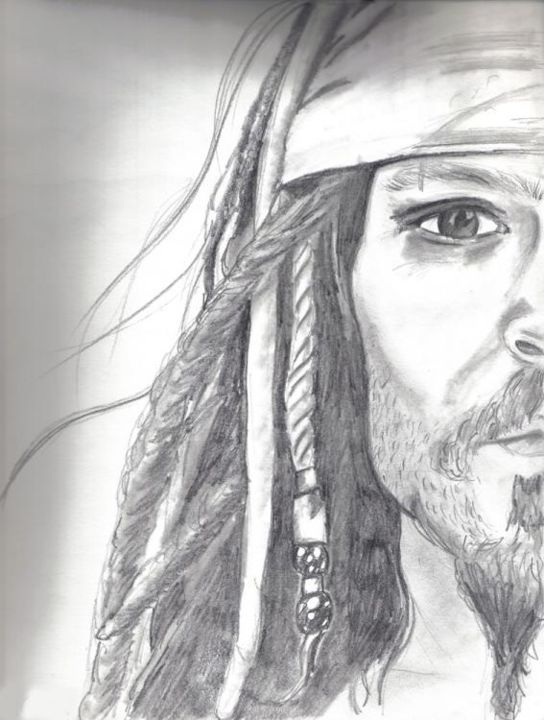 Captain Jack Sparrow, Drawing by Steph Grant | Artmajeur