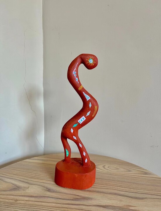 Sculpture titled "Bidal." by Sha Kama, Original Artwork, Wood