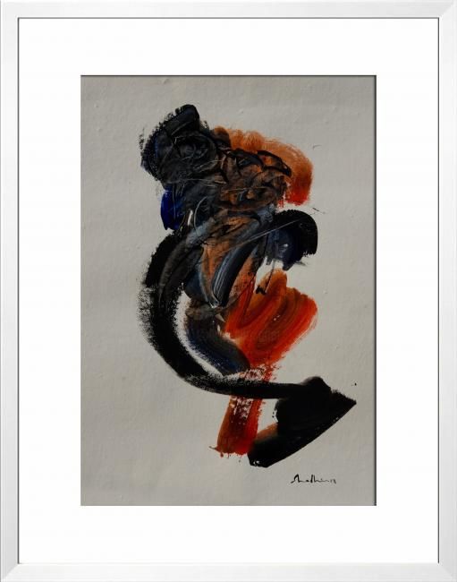 Schilderij getiteld "abstract 12" door Shadhin Kamruzzaman, Origineel Kunstwerk, Olie