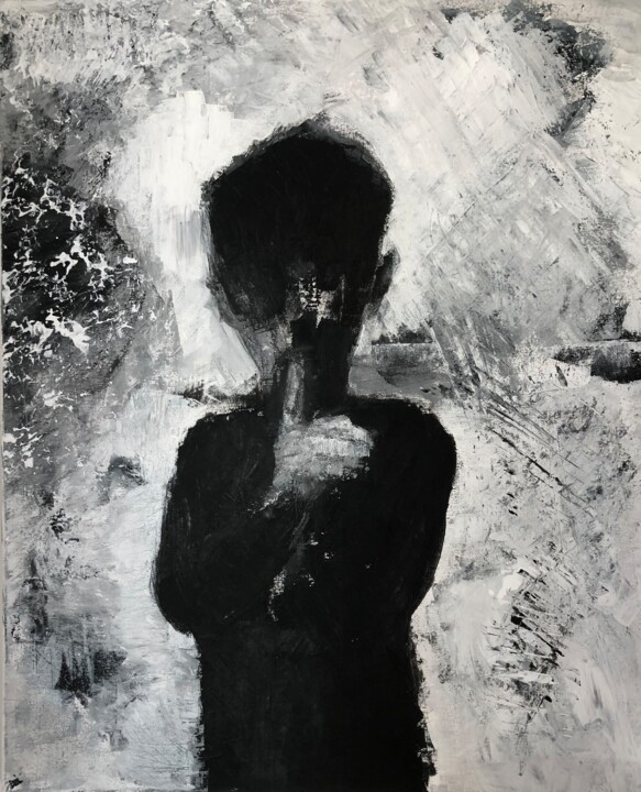 Painting titled "THE SILENCE" by Shadow, Original Artwork, Acrylic