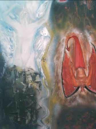 Peinture intitulée "Ombre et Lumière" par Shadowliber, Œuvre d'art originale, Huile