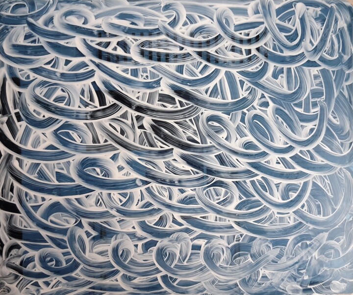 Painting titled "Lineate" by Shahriar Aghakhani, Original Artwork, Acrylic
