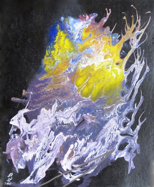 Digital Arts titled "Crystallize (Abstra…" by Shahriar Aghakhani, Original Artwork, Digital Painting