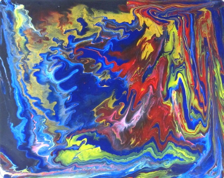 Malerei mit dem Titel "Abstract No. 125" von Shahriar Aghakhani, Original-Kunstwerk, Acryl