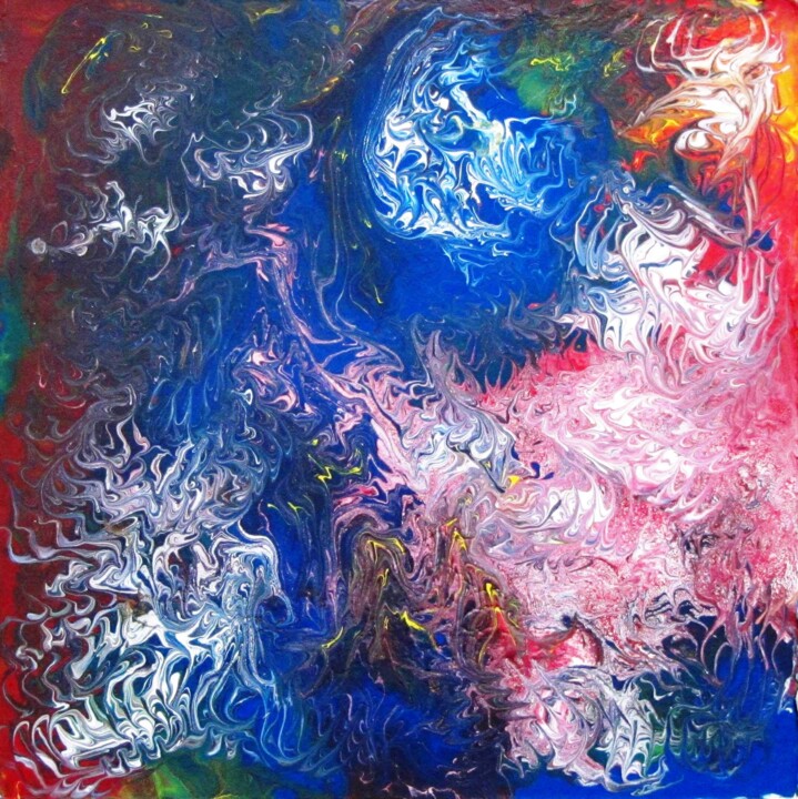 Peinture intitulée "Abstract No. 423" par Shahriar Aghakhani, Œuvre d'art originale, Acrylique