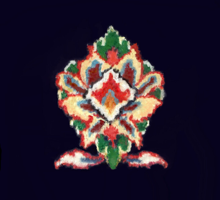Grafika cyfrowa / sztuka generowana cyfrowo zatytułowany „Floral No. 160” autorstwa Shahriar Aghakhani, Oryginalna praca, Ma…