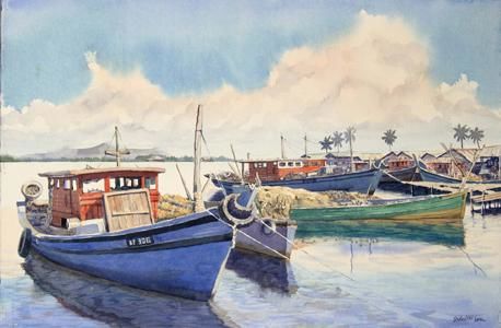 Malerei mit dem Titel "Terengganu Coast_I" von M Shahrin Shaari, Original-Kunstwerk