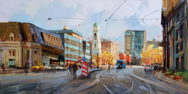 Painting titled "«Сентябрь - кутюрье…" by Shalaev Alexey, Original Artwork, Oil