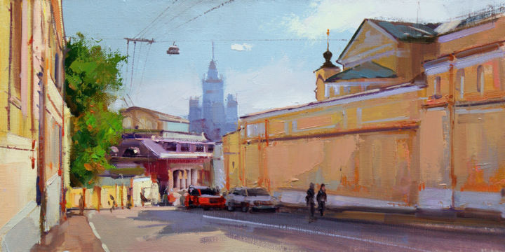 Painting titled "Moscow holidays. Ma…" by Shalaev Alexey, Original Artwork, Oil