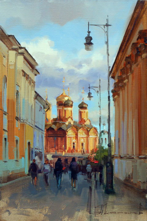 Painting titled "Walking tour. Fish…" by Shalaev Alexey, Original Artwork, Oil