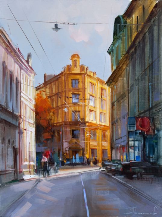 Картина под названием "Zlatoustinskiy alle…" - Shalaev Alexey, Подлинное произведение искусства