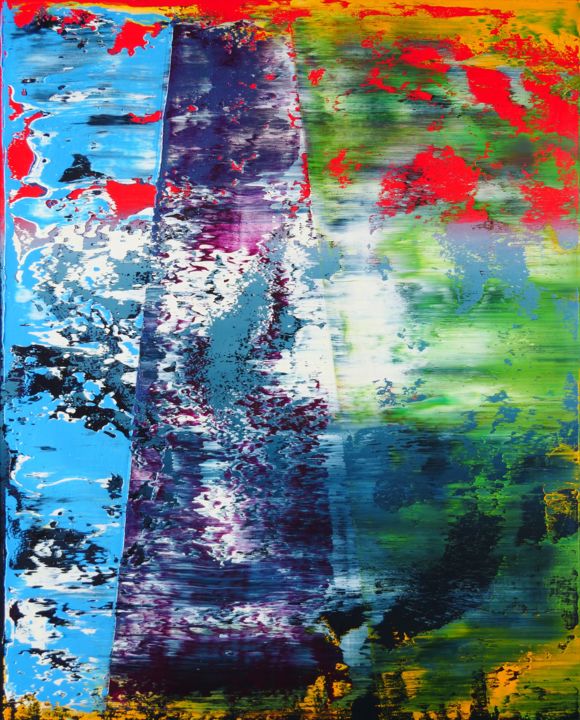 Peinture intitulée "Colorful abstractio…" par Shamanov Vadim, Œuvre d'art originale, Huile