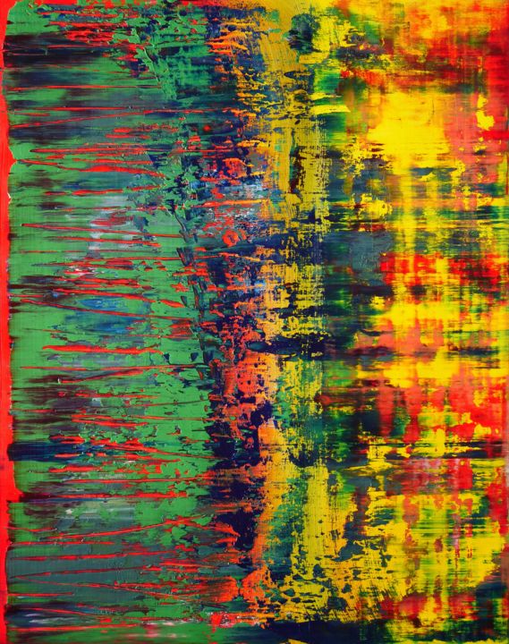 Painting titled "Colorful abstractio…" by Shamanov Vadim, Original Art, Oil