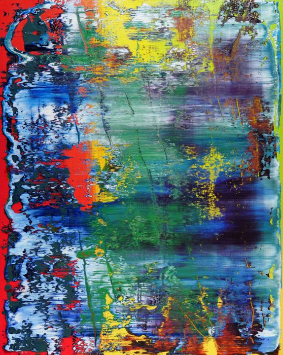 Painting titled "Colorful abstractio…" by Shamanov Vadim, Original Art, Oil
