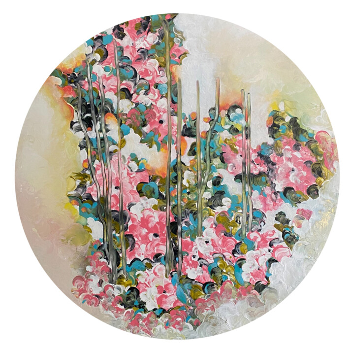 Peinture intitulée "Nocturnal Bloom #11" par Shan Re, Œuvre d'art originale, Acrylique