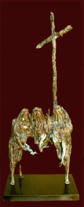 Sculpture titled ""Delivery of Christ…" by Shanaro, Original Artwork, Metals