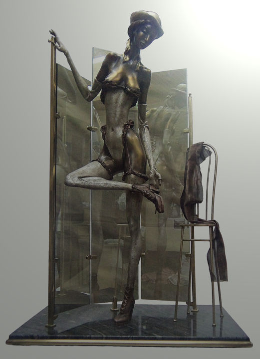 Scultura intitolato "Model" da Shanaro, Opera d'arte originale, Colaggio
