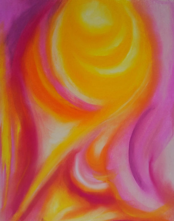 Dessin intitulée "Caresses d'ange 1" par Shanty, Œuvre d'art originale, Pastel