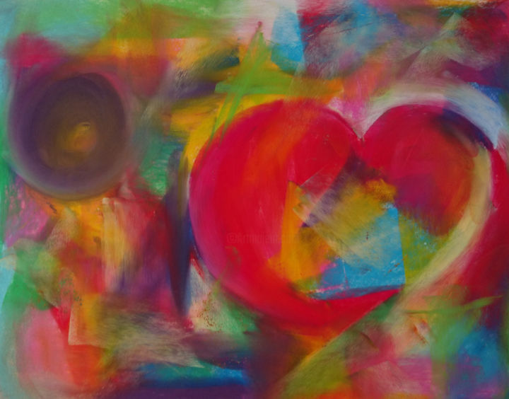 Dessin intitulée "Open heart" par Shanty, Œuvre d'art originale, Pastel