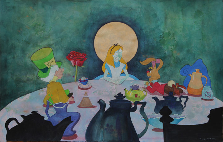 Malarstwo zatytułowany „Its Always Tea Time…” autorstwa Shanzay Subzwari, Oryginalna praca, Gwasz