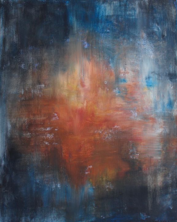 Painting titled "Lights of the night…" by Elmira Sharipova, Original Art, Acrylic