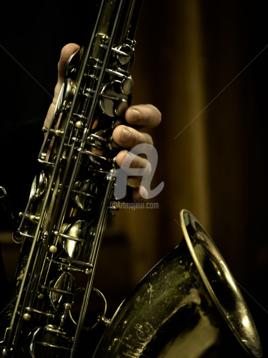 Fotografie mit dem Titel "Saxophone-6" von Sharlie Evans, Original-Kunstwerk, Digitale Fotografie