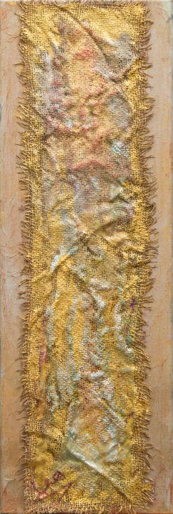 Painting titled "Golden desert" by Sharmane Behechti, Original Artwork, Acrylic