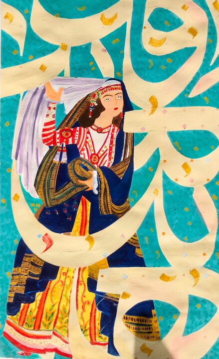 Peinture intitulée "Wakhi Tribe (The An…" par Sharmene Yousuf (Meneartiste), Œuvre d'art originale, Huile