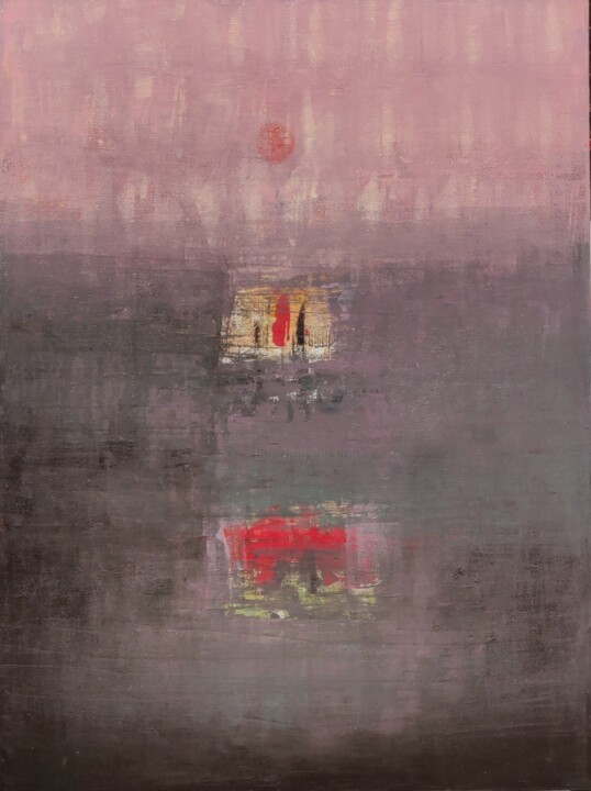 Painting titled "The Dawn" by Sharmila Gupta, Original Artwork, Oil