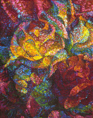 Painting titled "More Than a Rose" by Sharon Galli, Original Artwork