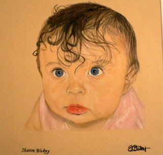 Drawing titled "Geena" by Sharon Blakey, Original Artwork