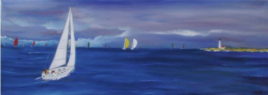Painting titled "Sailing week" by Shearart.Blogspot, Original Artwork